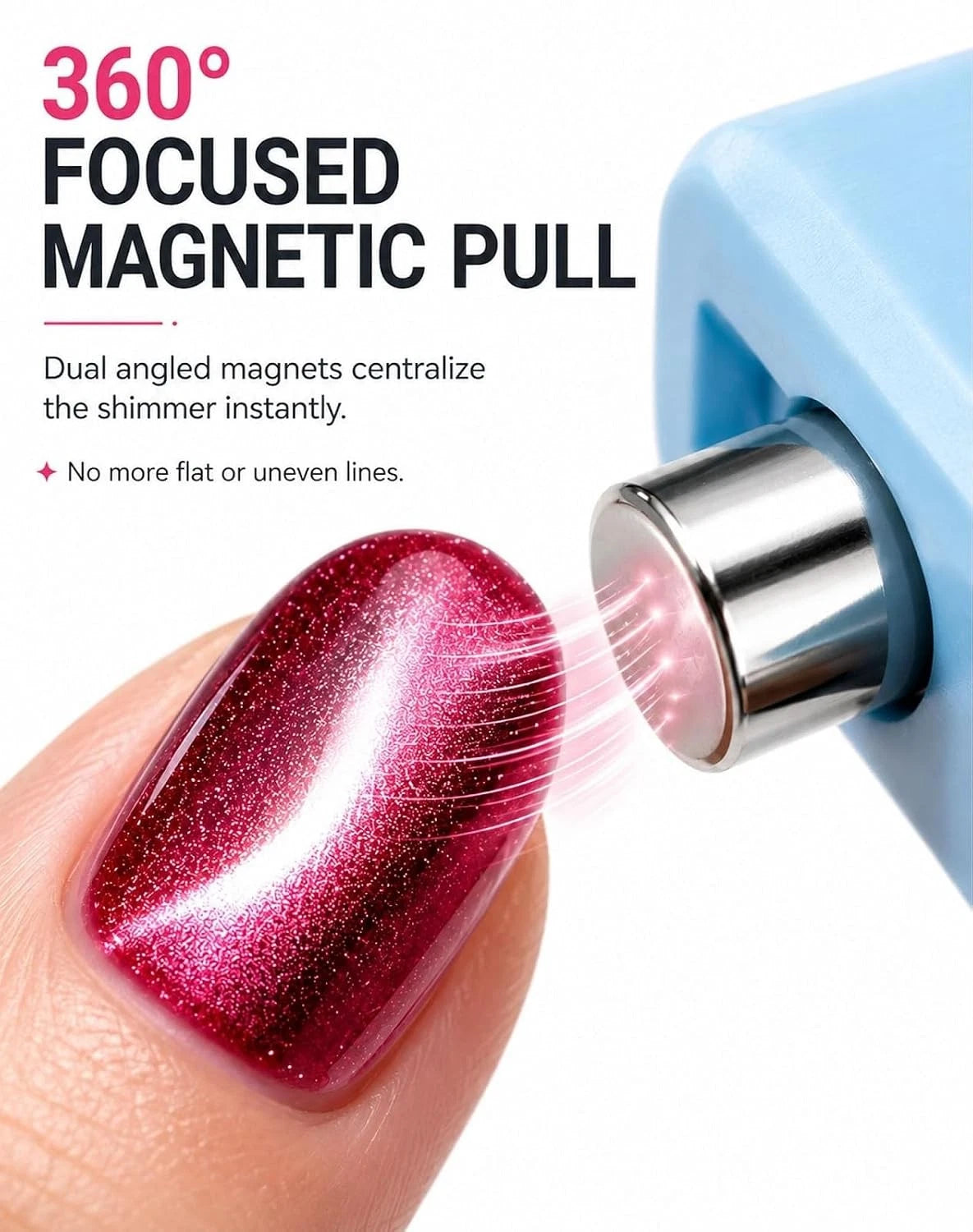 Cat Eye Nail Magnet Tool – 360° Rotating Gyroscope Glass Bead Effect for Nail Art & Manicure
