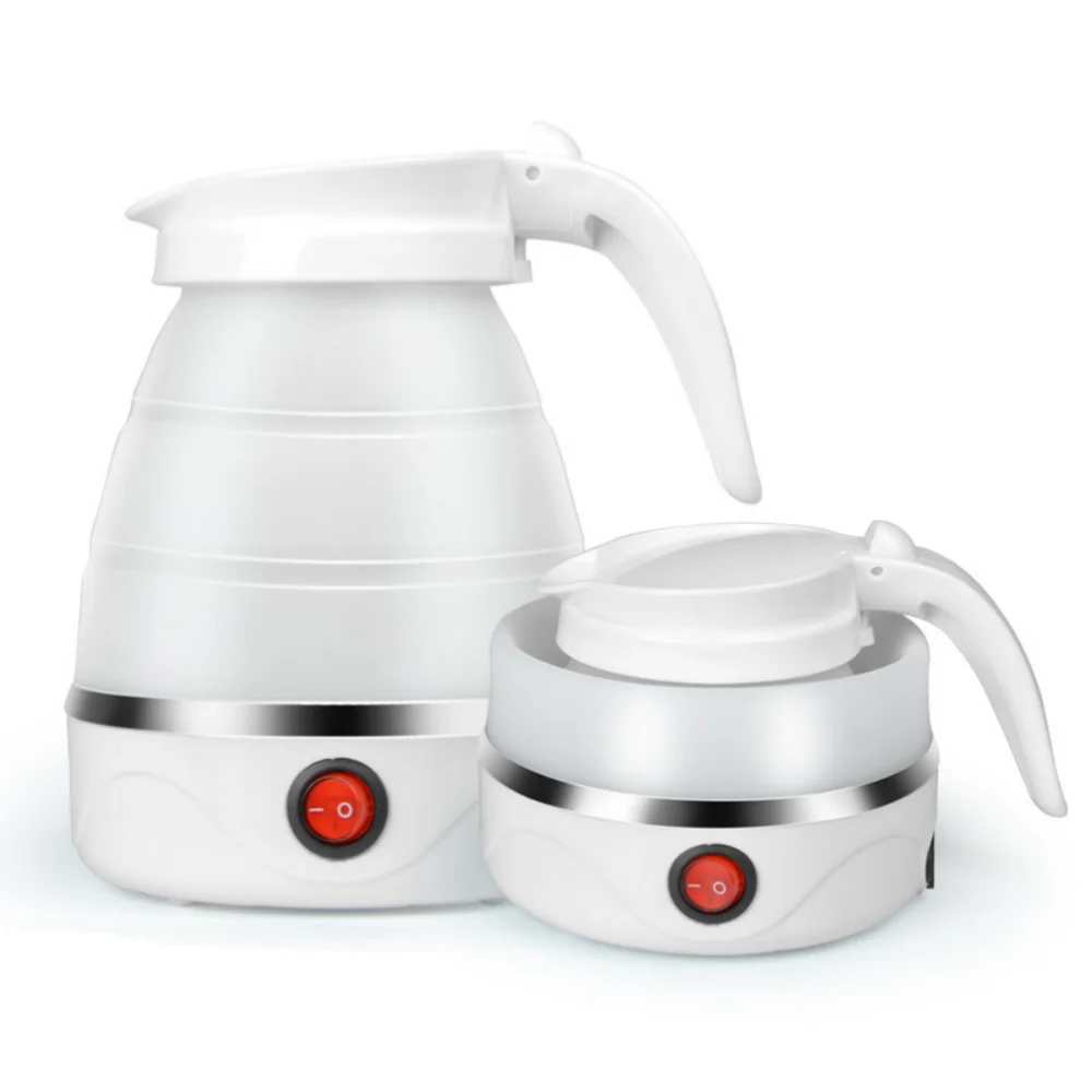 Collapsible Retractable Silicone Electric Kettle, Mini Portable Foldable Travel Boiler for Camping & Travel Use