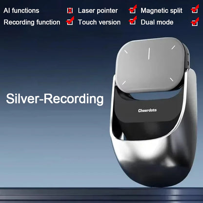 Cheerdots2 Detachable Air Wireless Mouse with Touchpad AI Recording, ChatGPT & Silent Click for Work