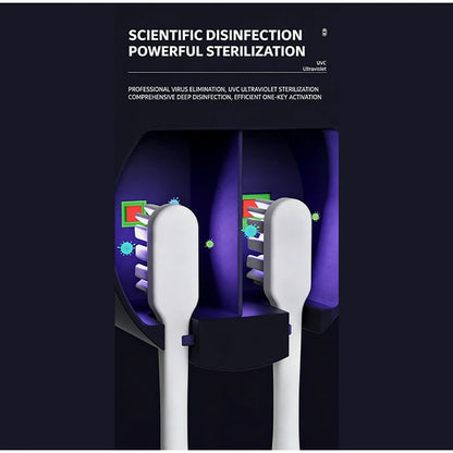 Electric Toothbrush Holder with Digital Charge Display Wall-Mounted Induction Charging Stand