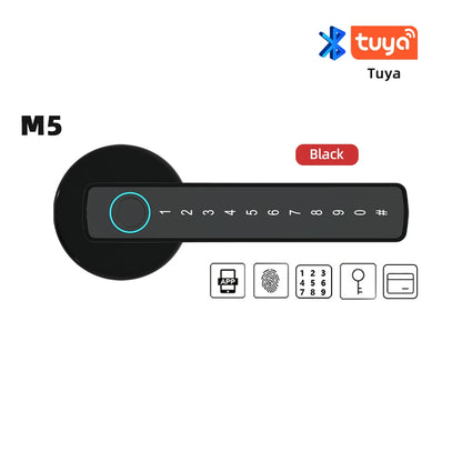 RAYKUBE M5 Tuya BLE Smart Fingerprint Door Lock Password, IC Card, Key & Tuya App Unlock