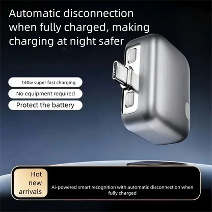 140W Type-C Auto Disconnect Charging Adapter Auto Power Cut-Off Fast Charger Protection