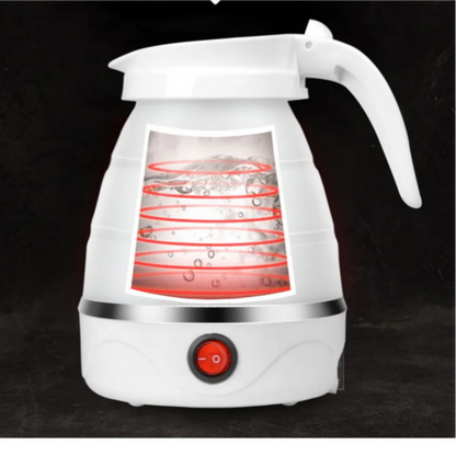 Collapsible Retractable Silicone Electric Kettle, Mini Portable Foldable Travel Boiler for Camping & Travel Use