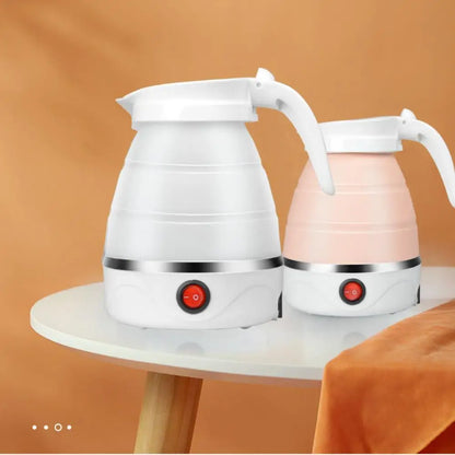 Collapsible Retractable Silicone Electric Kettle, Mini Portable Foldable Travel Boiler for Camping & Travel Use