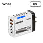 240W 5 In 1 GaN Fast Charger with LED Light 2 USB + 3 PD Multi-Port for iPhone & Laptop
