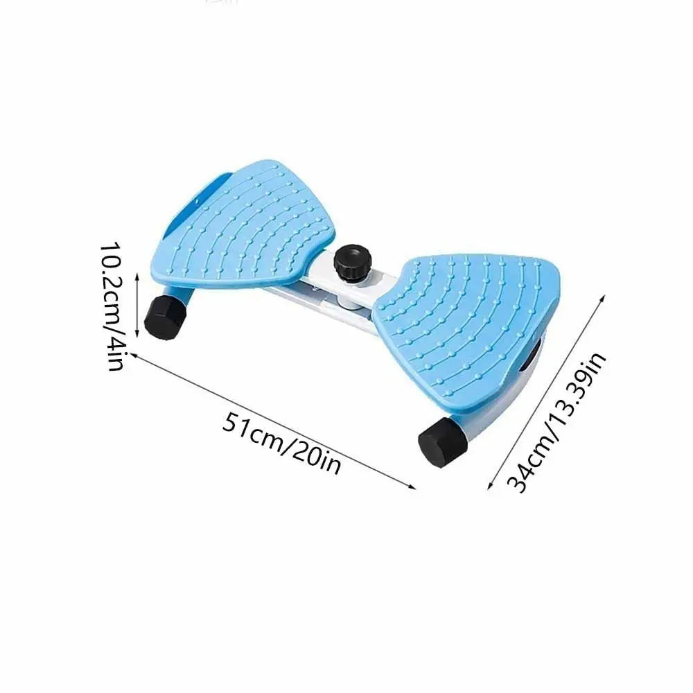 Rotating Waist Training Board with Resistance Bands Silent Stepper with Double-Grip Pedals