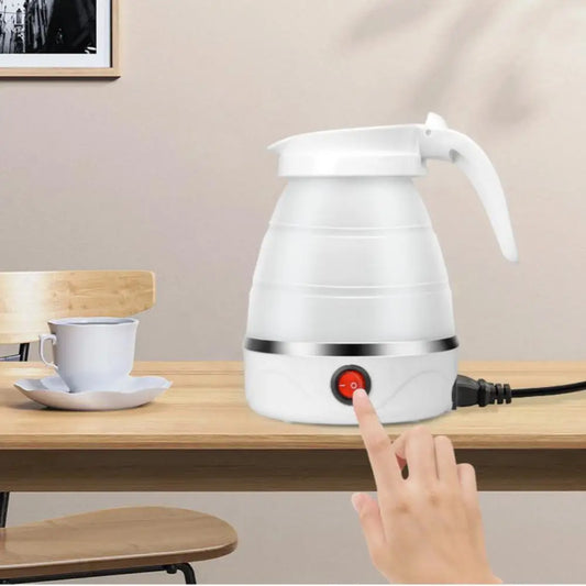 Collapsible Retractable Silicone Electric Kettle, Mini Portable Foldable Travel Boiler for Camping & Travel Use