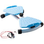 Rotating Waist Training Board with Resistance Bands Silent Stepper with Double-Grip Pedals