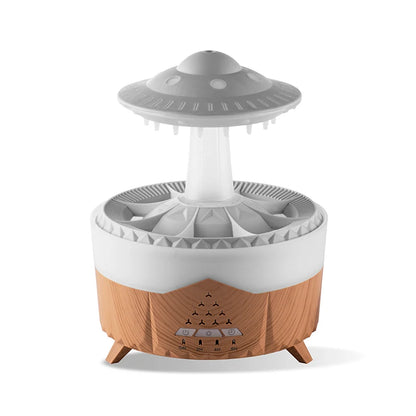 350ml Aroma Air Humidifier – Mini USB Remote Control Rain Cloud Aroma Diffuser with Color Light