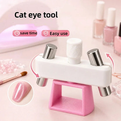 Cat Eye Nail Magnet Tool – 360° Rotating Gyroscope Glass Bead Effect for Nail Art & Manicure