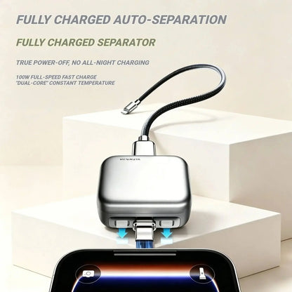 140W Type-C Auto Disconnect Charging Adapter Auto Power Cut-Off Fast Charger Protection