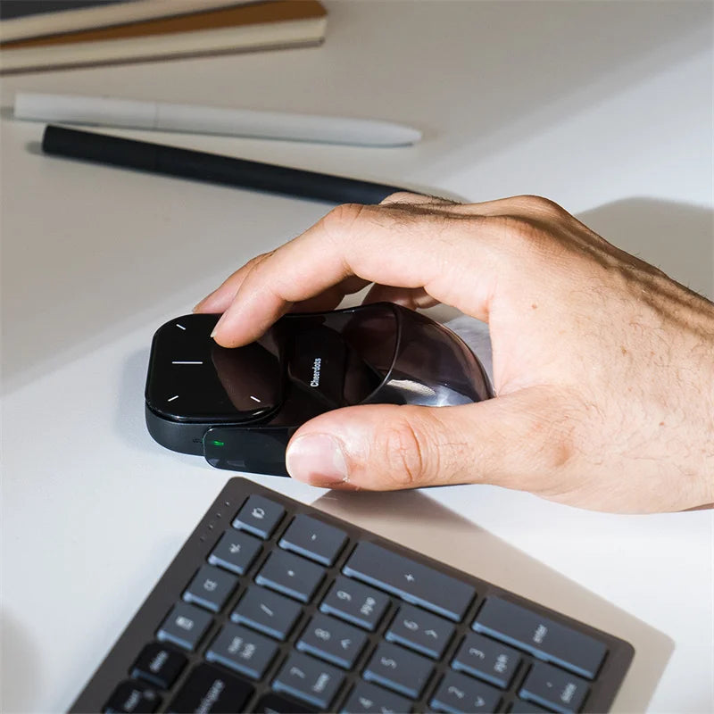 Cheerdots2 Detachable Air Wireless Mouse with Touchpad AI Recording, ChatGPT & Silent Click for Work