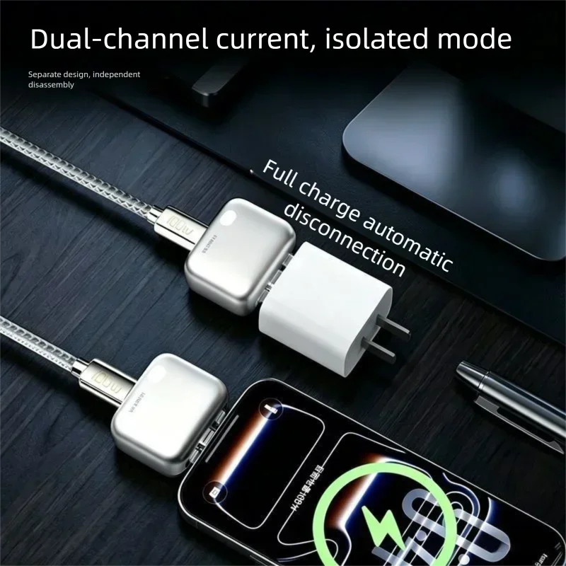140W Type-C Auto Disconnect Charging Adapter Auto Power Cut-Off Fast Charger Protection