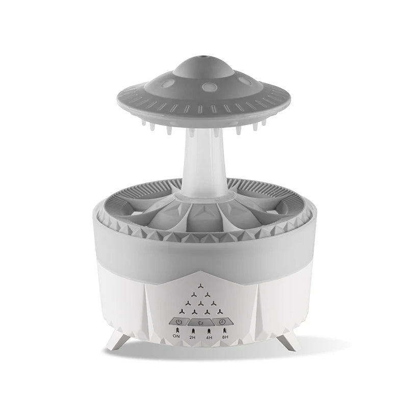 350ml Aroma Air Humidifier – Mini USB Remote Control Rain Cloud Aroma Diffuser with Color Light