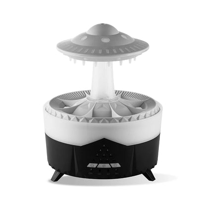 350ml Aroma Air Humidifier – Mini USB Remote Control Rain Cloud Aroma Diffuser with Color Light