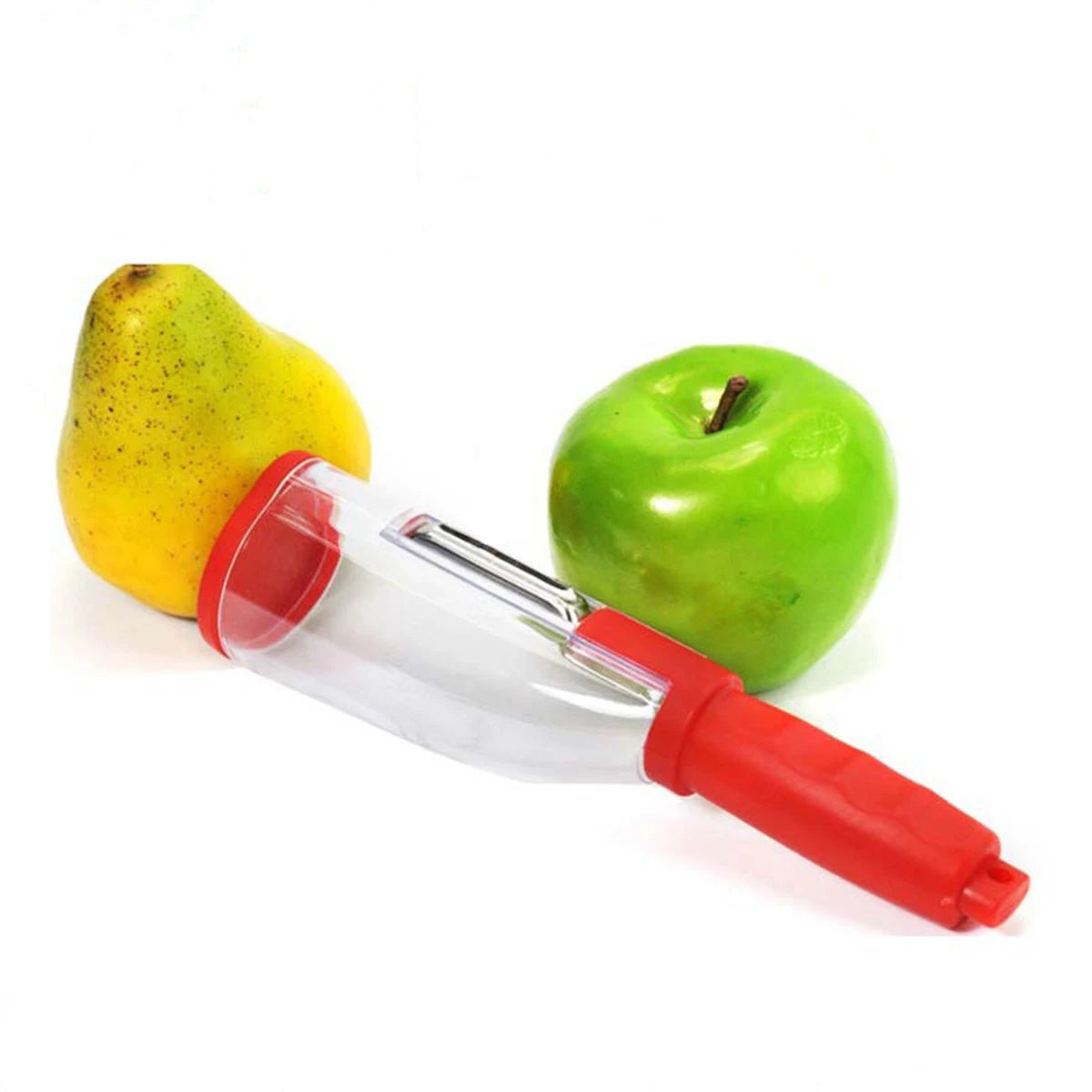 1Piece of Peeler with container Stainless steel blade,Both fruits and vegetables are suitable