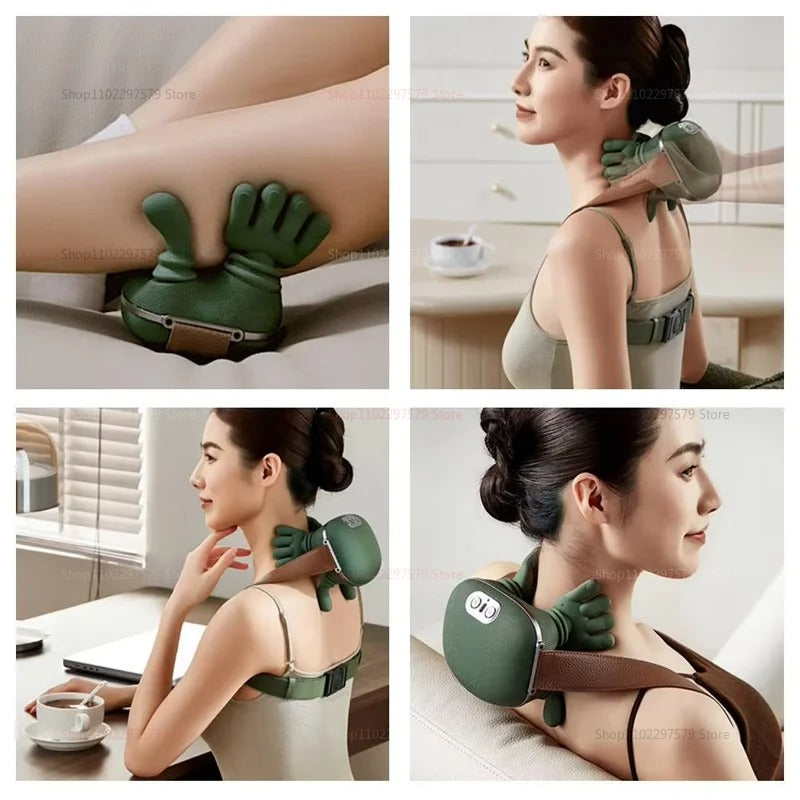 Raymay Bionic Neck Shoulder Massager N7 Kneading Shawl 3-Level Modes for Neck, Waist, Leg & Body Massage