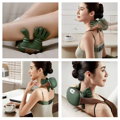 Raymay Bionic Neck Shoulder Massager N7 Kneading Shawl 3-Level Modes for Neck, Waist, Leg & Body Massage