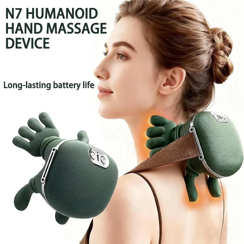 Raymay Bionic Neck Shoulder Massager N7 Kneading Shawl 3-Level Modes for Neck, Waist, Leg & Body Massage